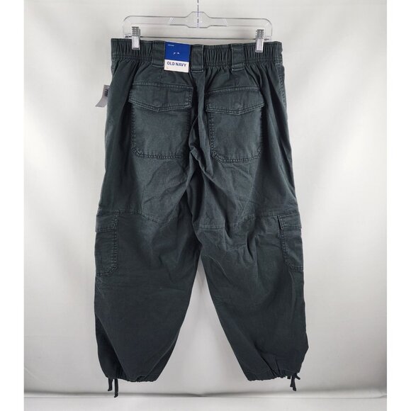 Old Navy Pants Womens Large Black Cargo Balloon Barrel Leg Joggers 32x26 NWT - Picture 8 of 13